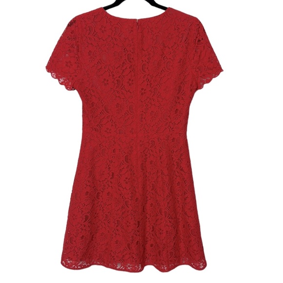 J. Crew Red Lace Mini short sleeve dress women’s size 4 - Picture 6 of 6